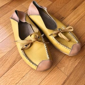 Mustard yellow shoes